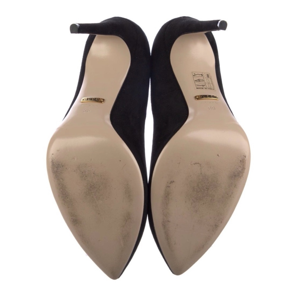 GUCCI Black Suede Almond Toe Stiletto Heel - Picture 8 of 8